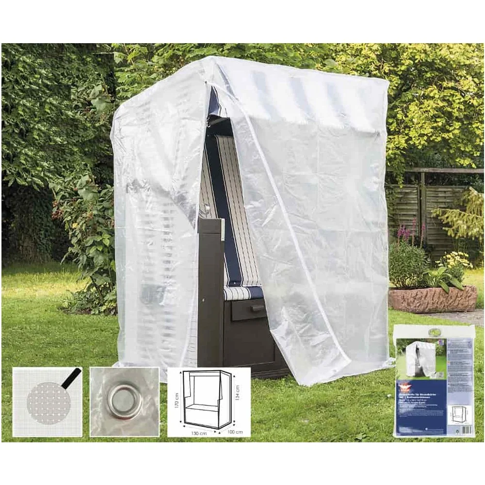 "Housse de Protection Transparente pour Bain de Soleil 130x100x170/134cm image"