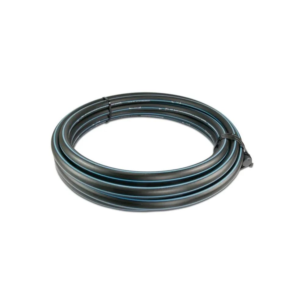 "Tuyau PE 32mm Noir/Bleu, Pression 12,5 bar, Eau Potable image"