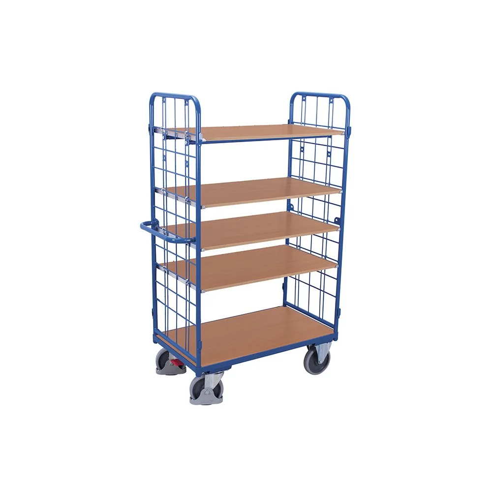 "Chariot grillagé haut, 5 plateaux, 500 kg image"