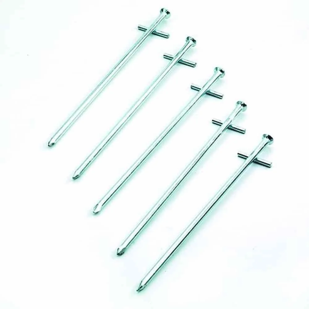 "Kit de 5 Piquets de Tente pour Sol Rocailleux, 23cm, Acier Galvanisé image"