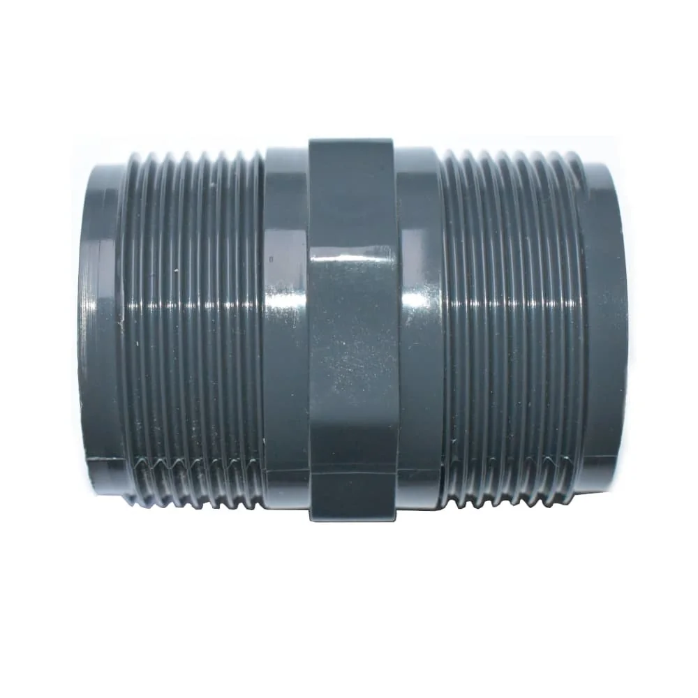 "Raccord PVC 1 1/2 Pouce, Double Mâle, PVC-U AG x AG image"