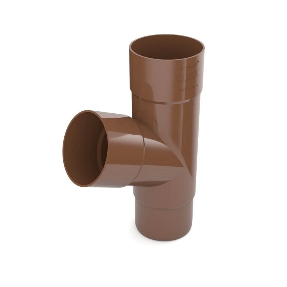 Té Gouttière Marron, Système 63 - Raccord Essentiel