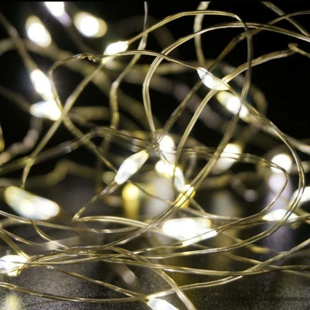 "Guirlande Lumineuse Micro LED, 20 LED Blanc Chaud, 110cm, Pile image"