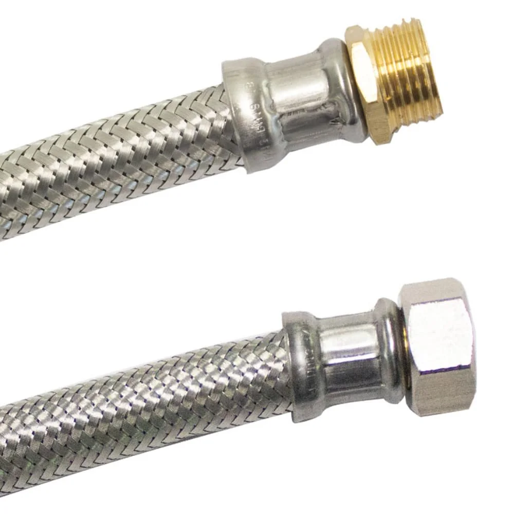 "Tuyau Flexible Inox DN13, 1/2 Pouce, 800mm, Certifié DVGW image"