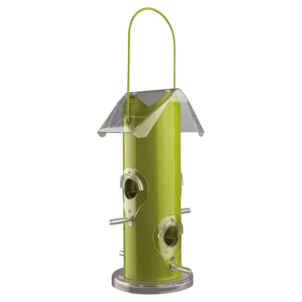 "Mangeoire Oiseaux Sauvages - Métal & Plastique Vert, 800ml image"