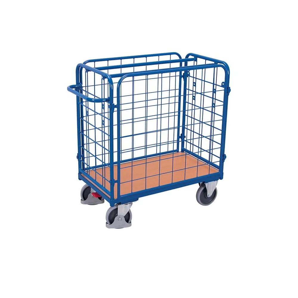 "Chariot à quatre parois bas type L + EasySTOP image"