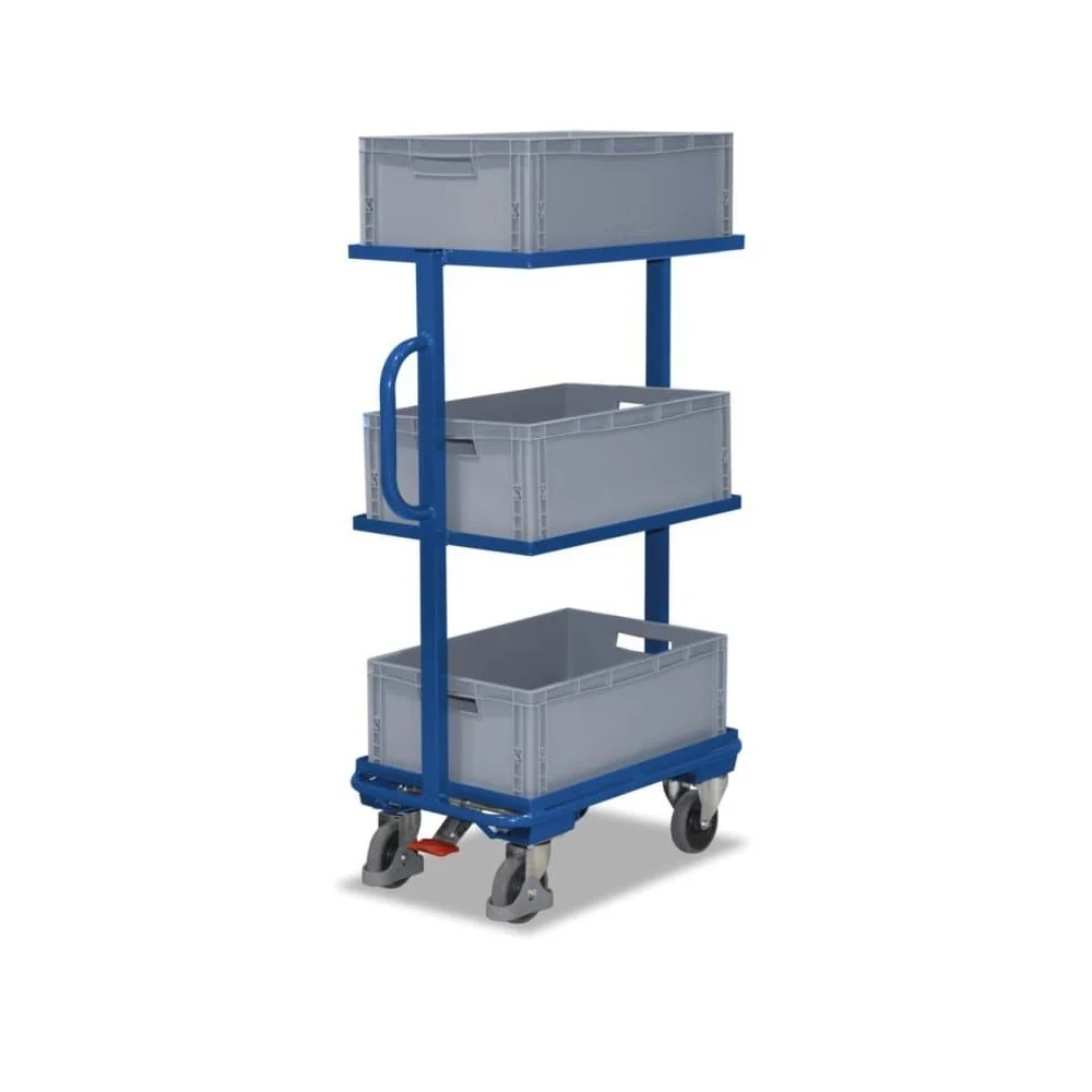 Chariot d'atelier mobile avec 3 caisses et EasySTOP