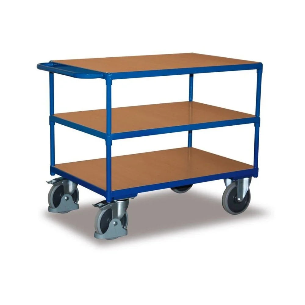 "Chariot d'Atelier Robuste 500 kg avec 3 Plateaux et Système de Freinage image"