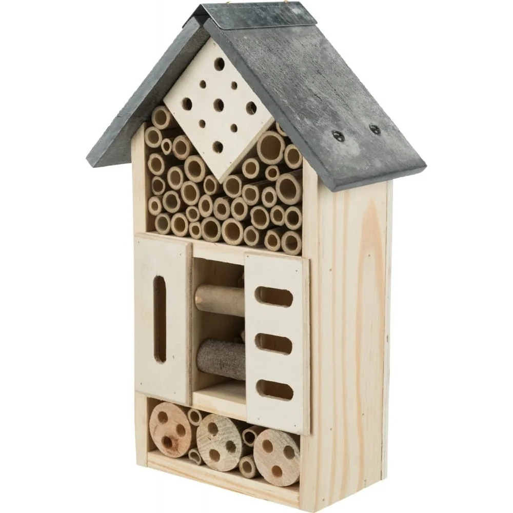 "Hôtel à Insectes en Bois et Ardoise : Refuge pour Biodiversité image"