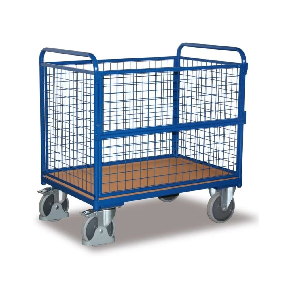 "Chariot grillagé Type M avec EasySTOP - Chariot de manutention robuste image"