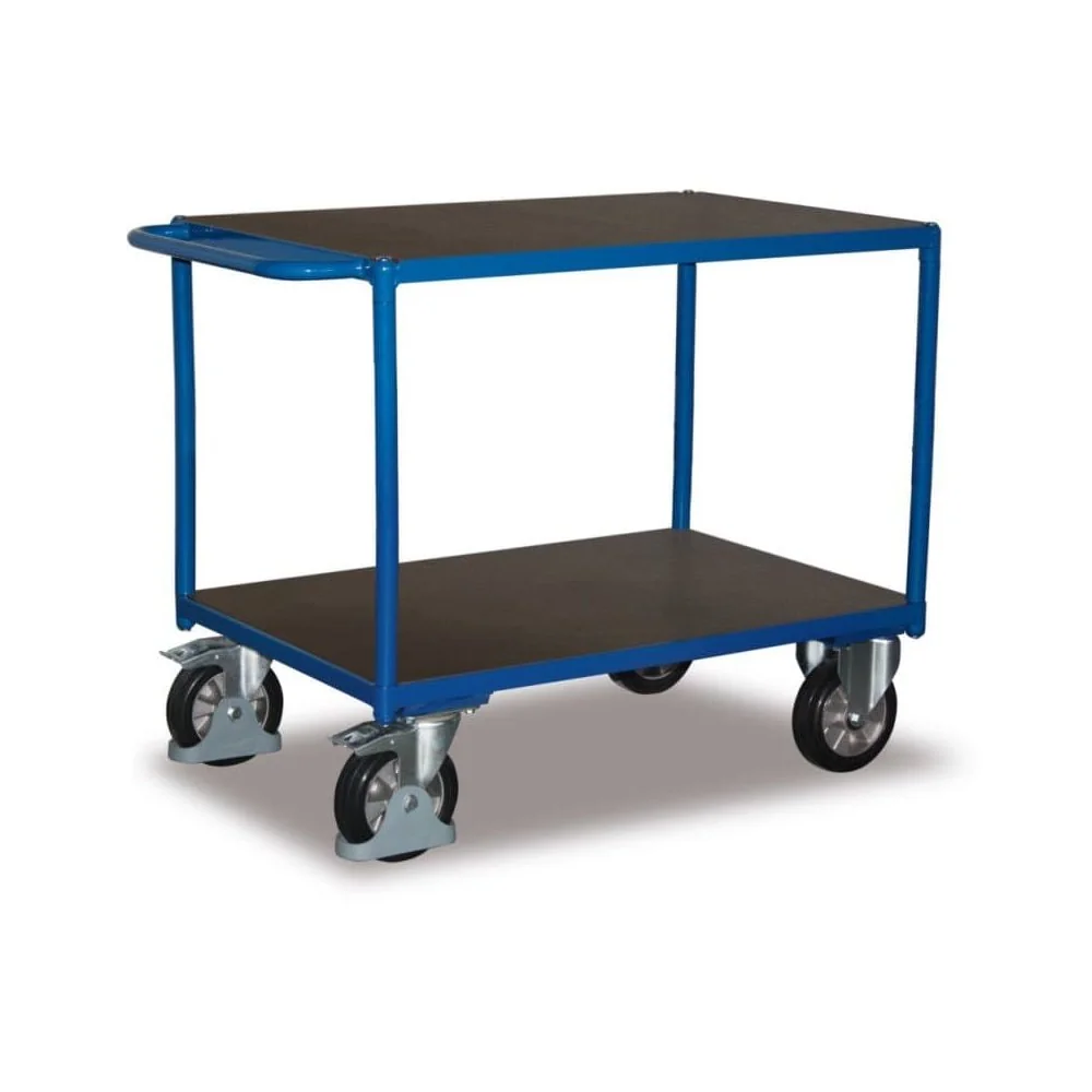 "Chariot à table lourd 1000 kg avec 2 surfaces de chargement Type S + EasySTOP image"