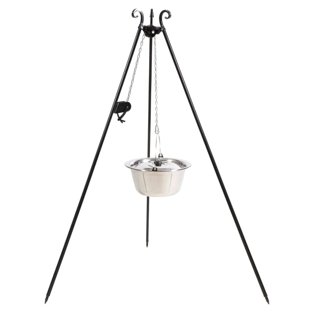 "Set Trépied de Cuisson avec Marmite Inox 14L image"