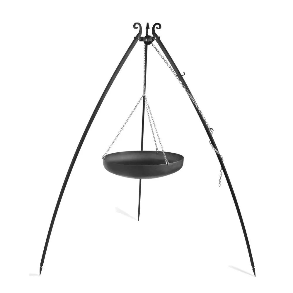 "Wok sur Trépied en Acier Naturel, 70 cm - Cuisine Extérieure image"