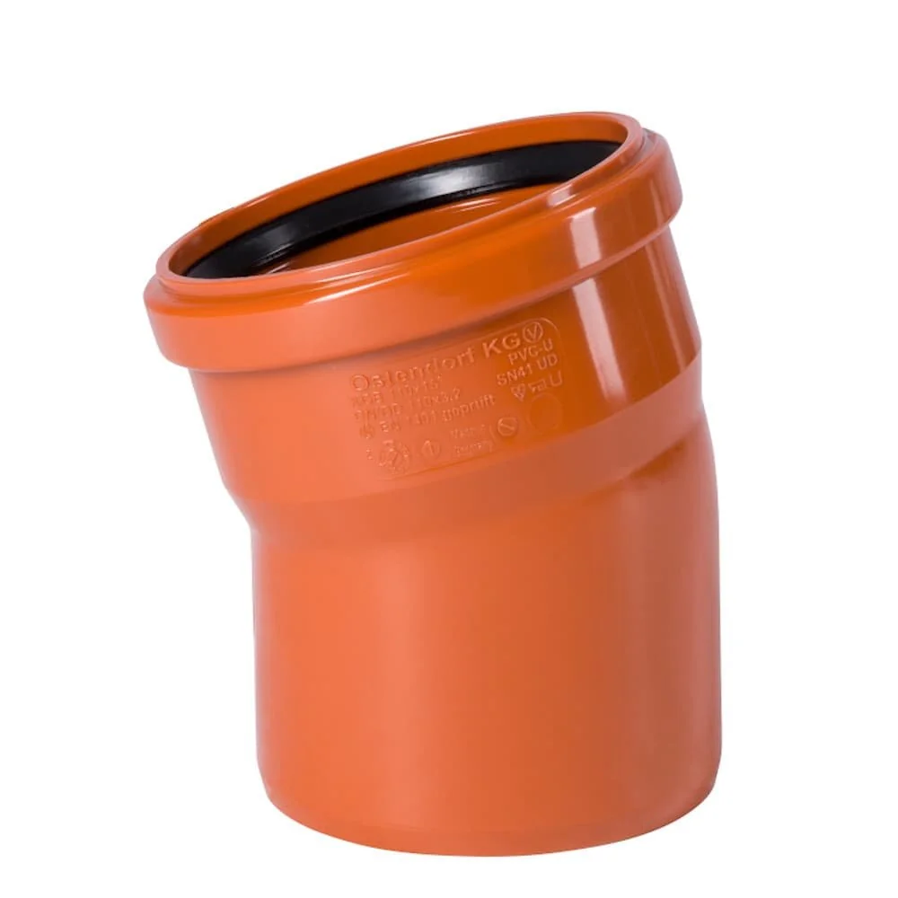 "Tuyau PVC assainissement, Coude PVC 15 degrés, DN/OD 250 image"