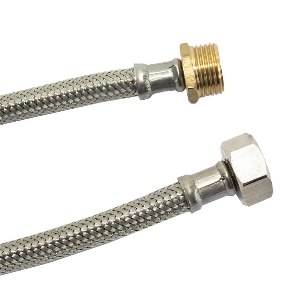 "Flexible Sanitaire Inox 1/2 Pouce, 2000mm, Panzerschlauch DVGW image"