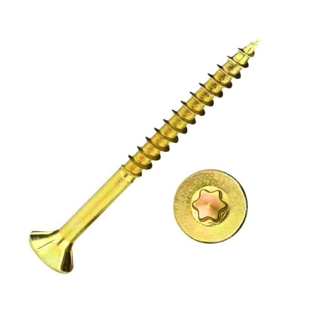 "Vis à Bois Aggloméré 3x45 mm, 1000 Pièces, Tête Fraisée Torx image"