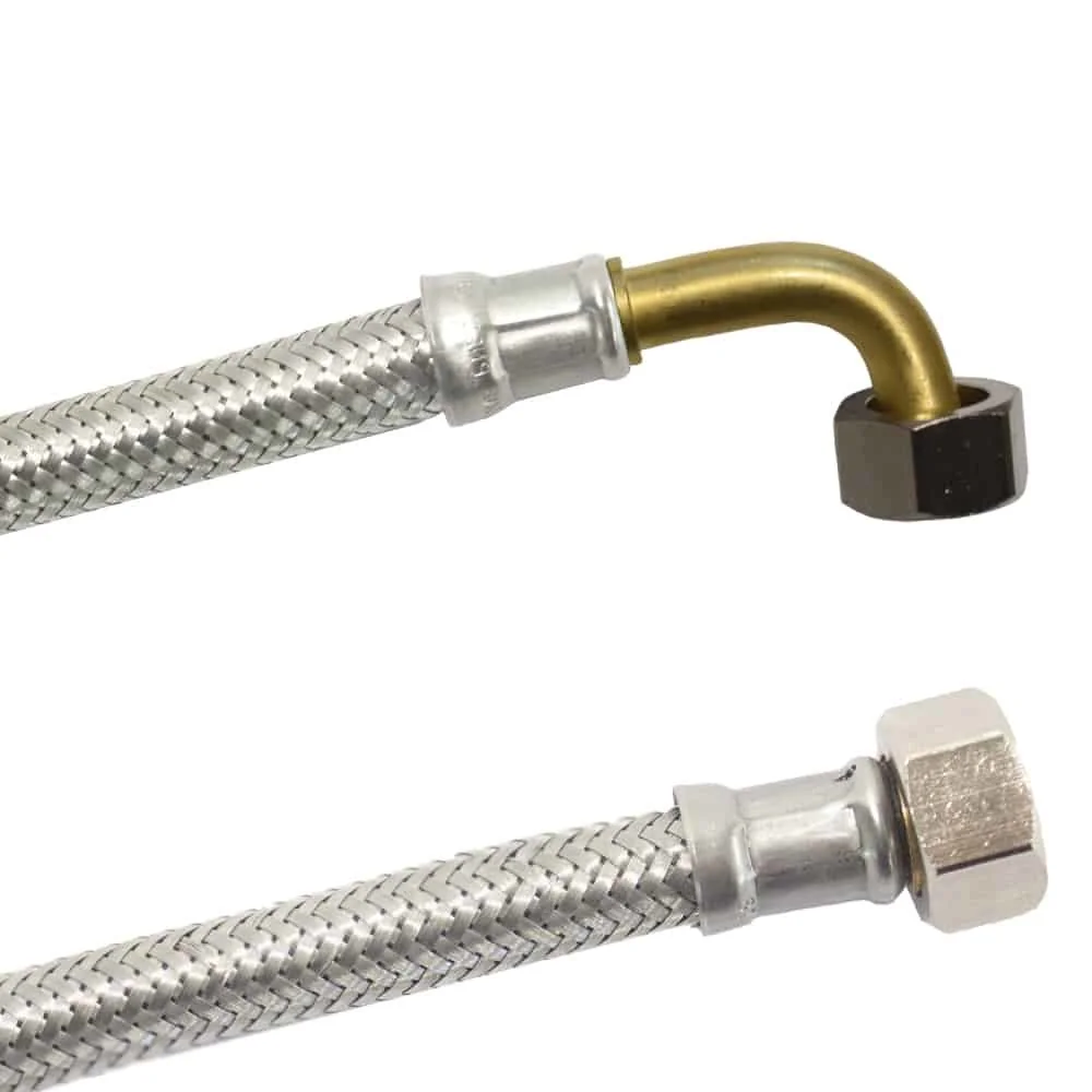 "Flexible Hydraulique 3/8" DVGW en Inox pour Eau Potable - 300mm image"