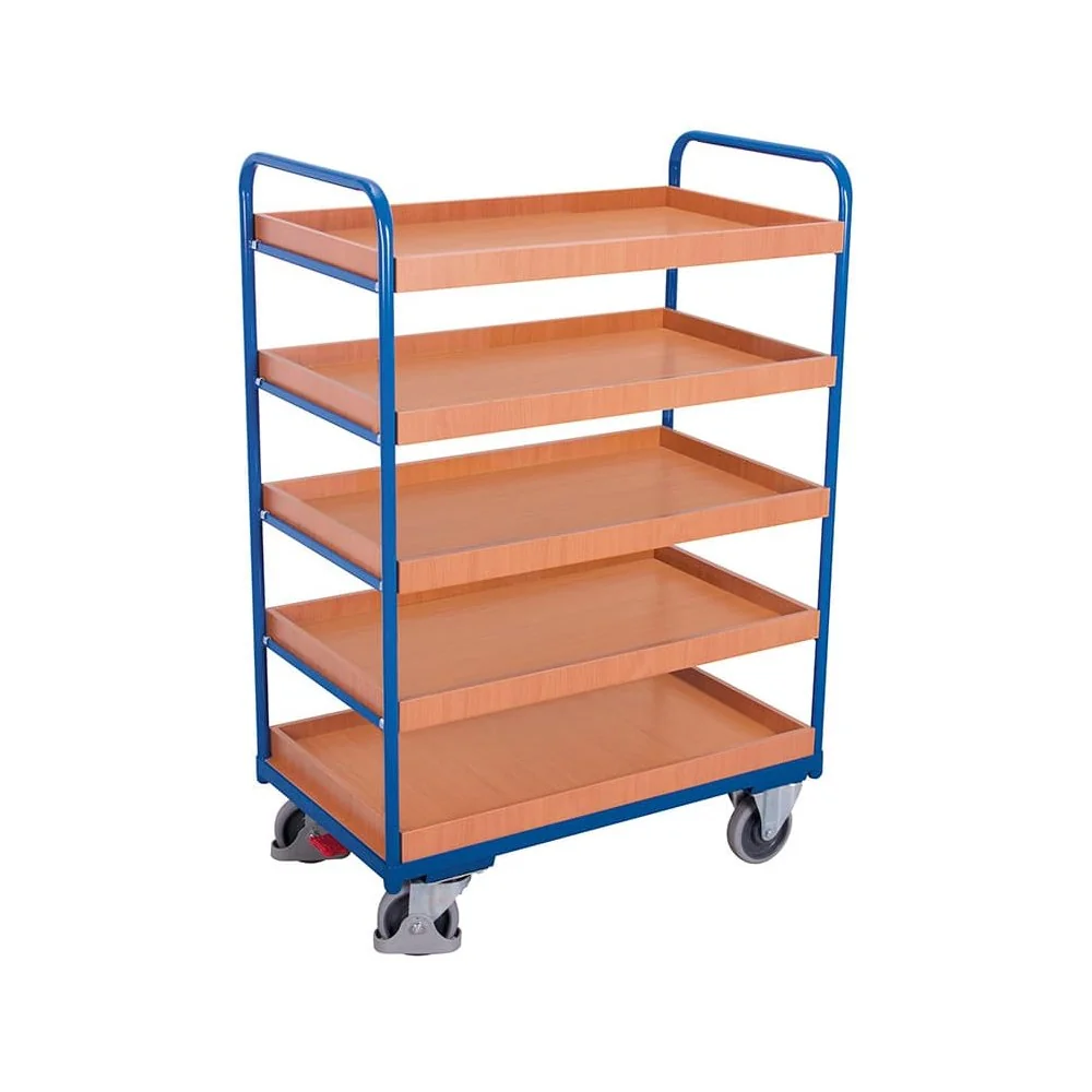 "Chariot d'atelier 5 Plateaux - Servante Mobile Charge Lourde 250 kg image"