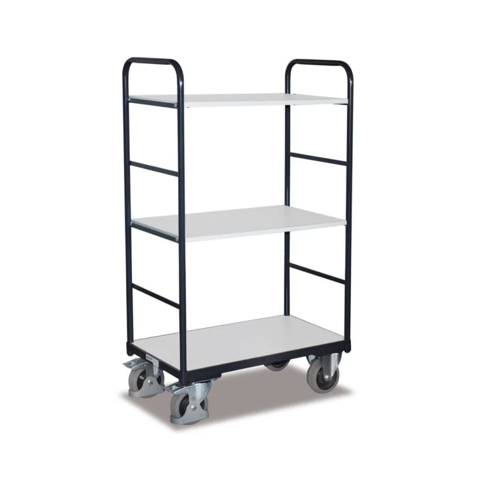 "Chariot d'Atelier ESD à 3 Plateaux - Transport Sécurisé image"