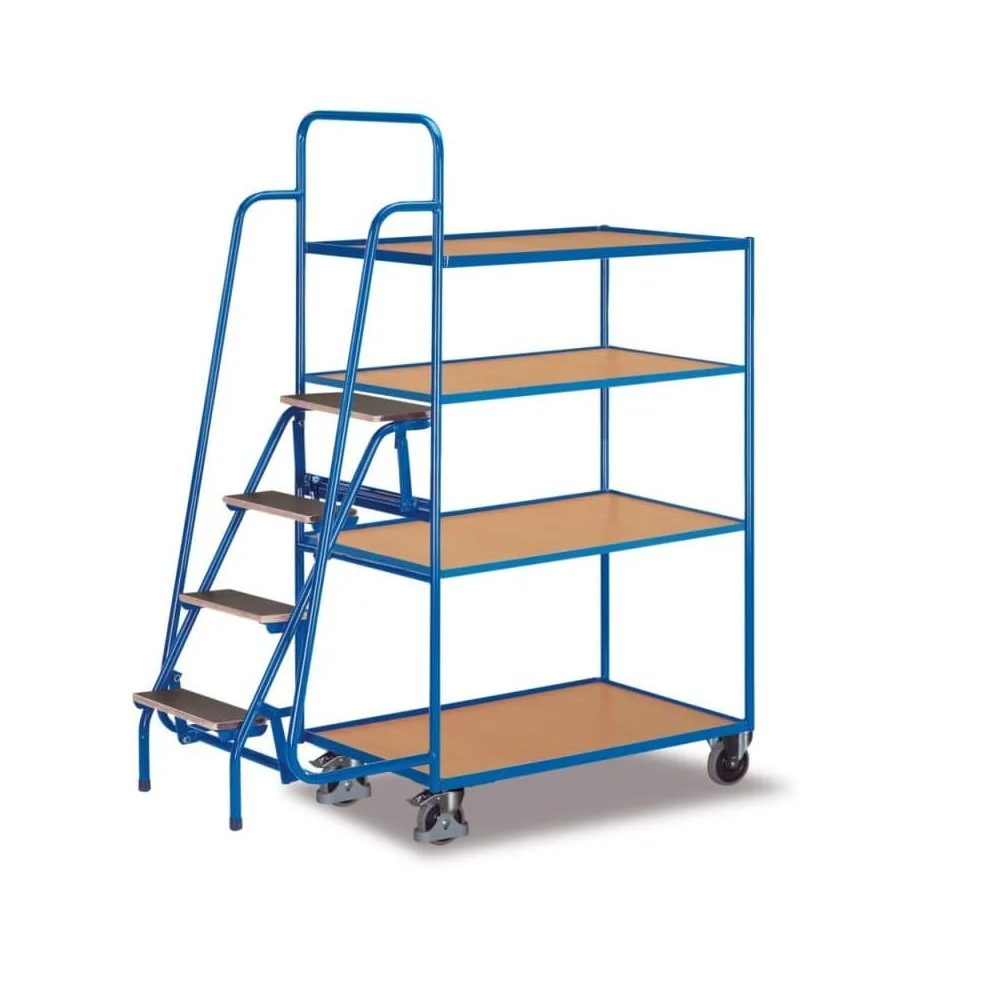 "Chariot de préparation de commandes XL avec 4 plateaux, 250 kg image"