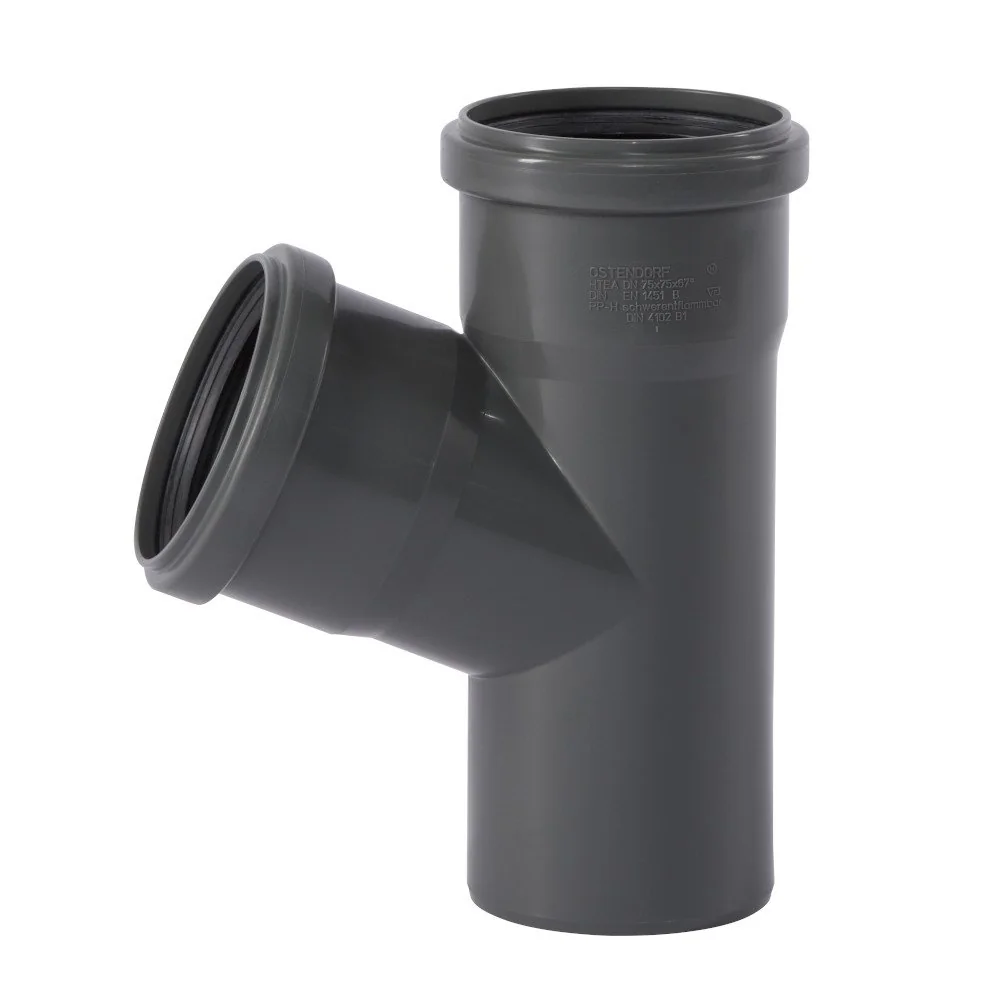 "Tuyau HT 75, Culotte de branchement 67°, Tube PVC Évacuation 75mm image"