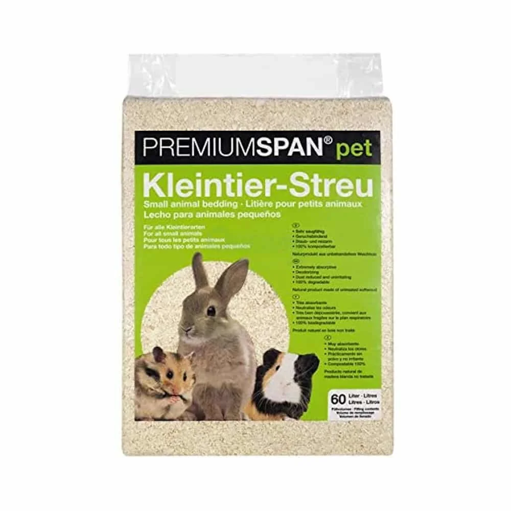 "Litière rongeurs 60 Litres - PREMIUMSPAN® pet, Copeaux de Bois Naturels image"