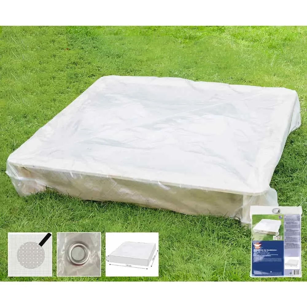 "Housse de protection transparente bac à sable, env.120x120x20 image"