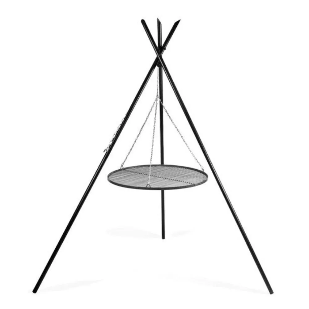 "Barbecue Pivotant 3 Pieds, Grill de Jardin en Acier, 210cm, Grille 80cm image"