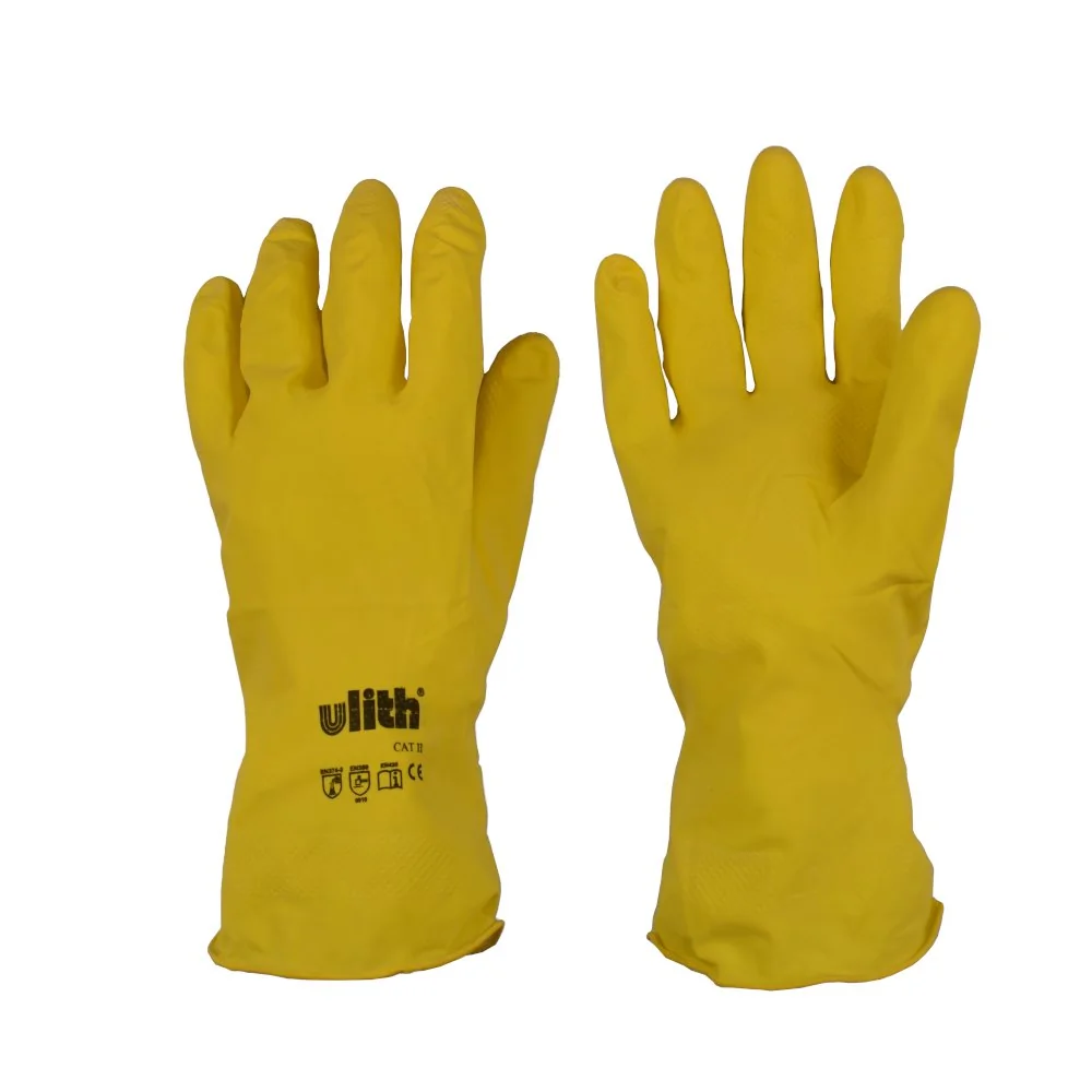 "Gants industriels en latex caoutchouc taille XL/10 jaune image"