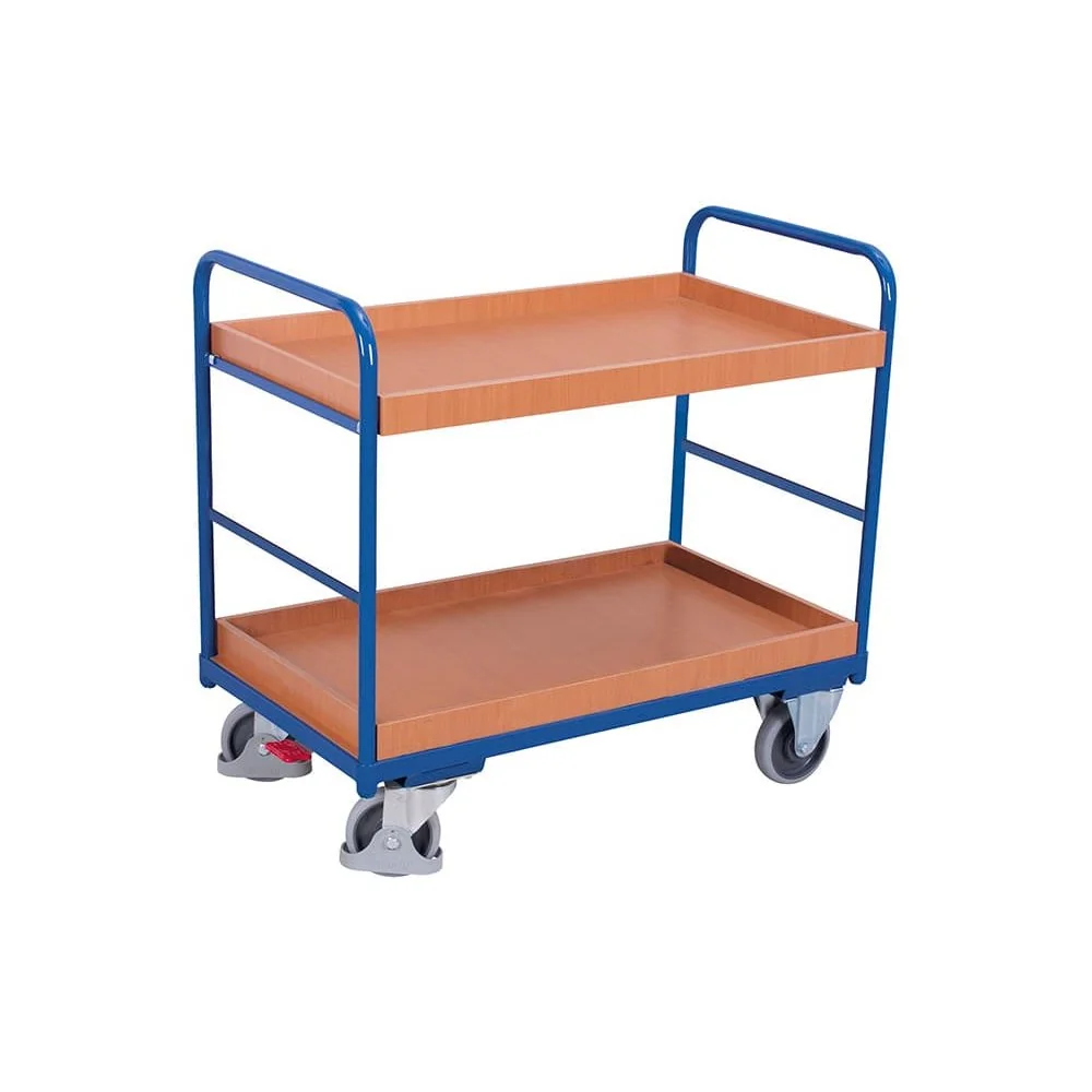 "Chariot à étages, 2 plateaux, 250 kg, Type XL, EasySTOP image"