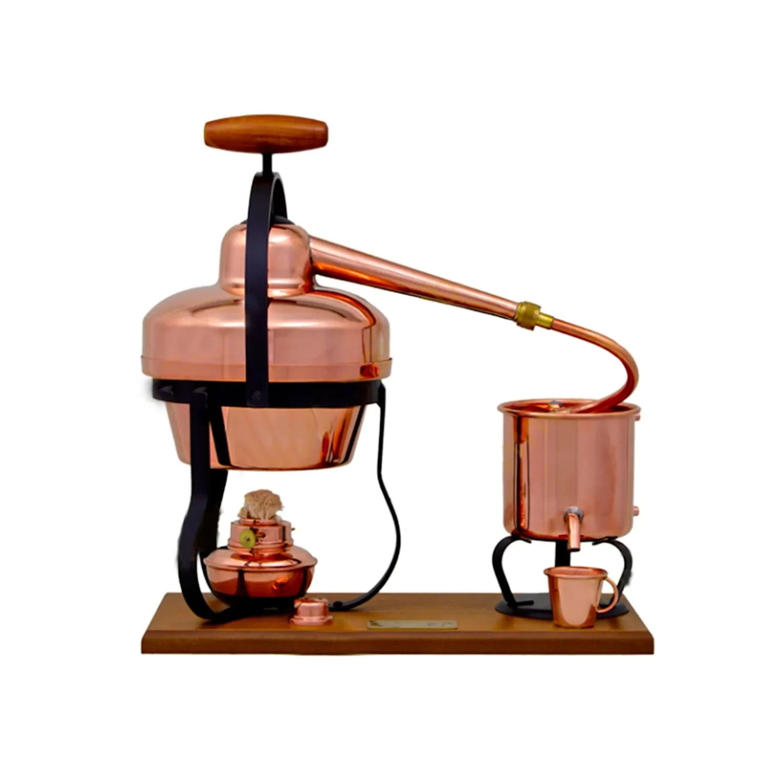 Alambic, Distillateur, Appareil distillation - avec brûleur à alcool, 1,25 litres