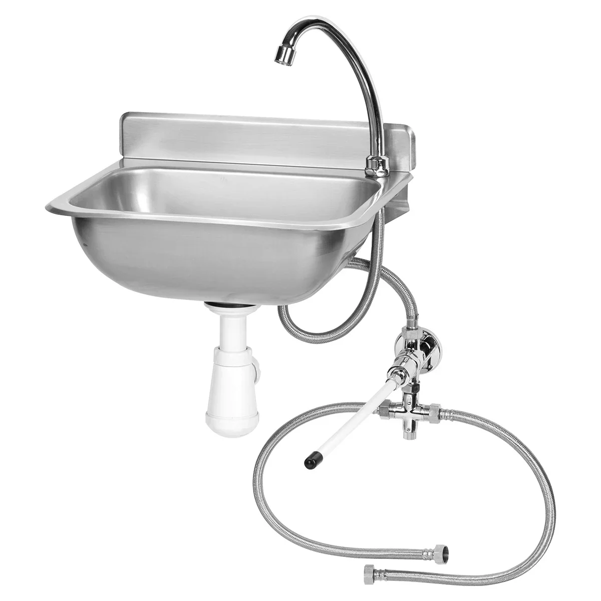 "Evier, lave main, lave main inox, lave main professionnel - avec commande au genou image"