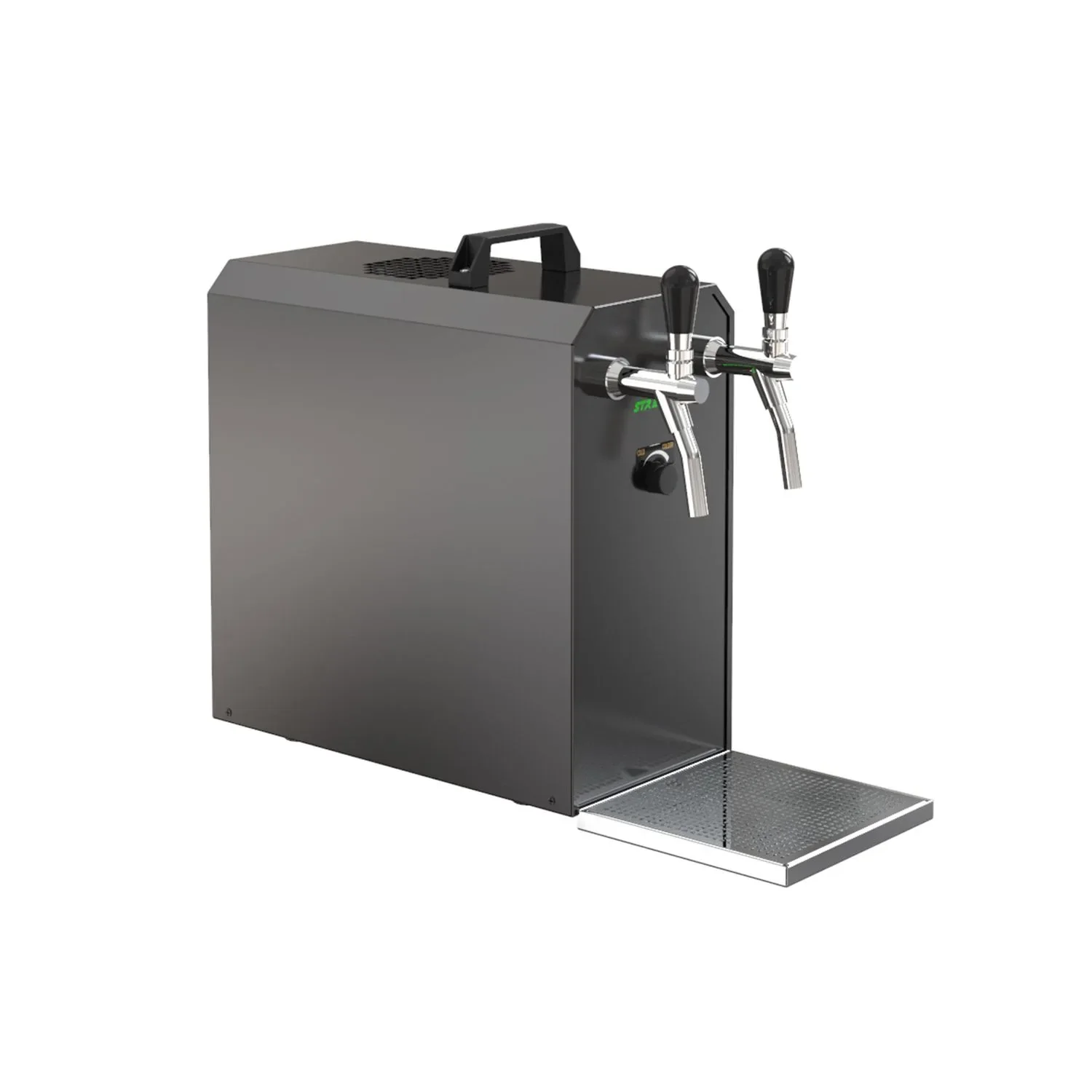 "Tireuse a biere avec pompe à membrane STREAM 50K machine a biere, pompe a biere 2 lignes, 55 litres/h - BLACK EDITION image"