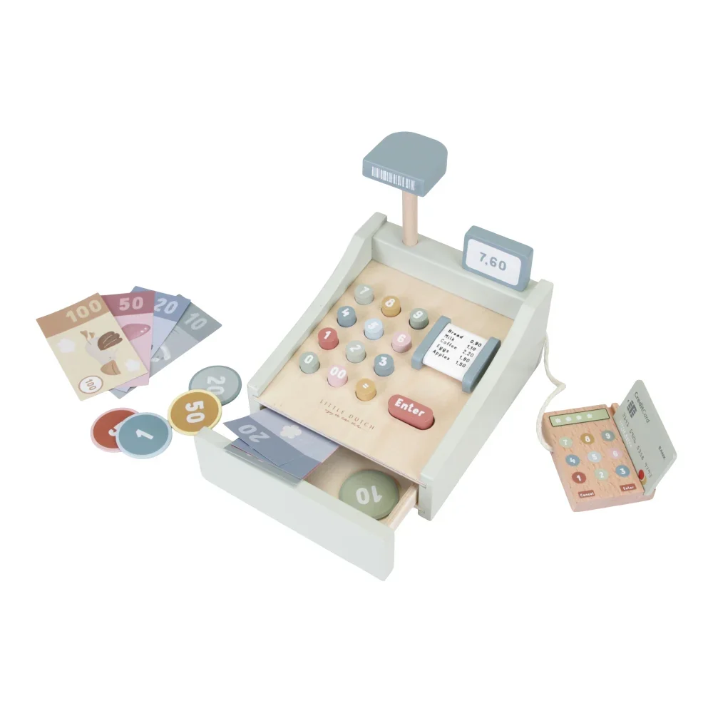 "Little Dutch caisse à jouets en bois avec scanner menthe image"