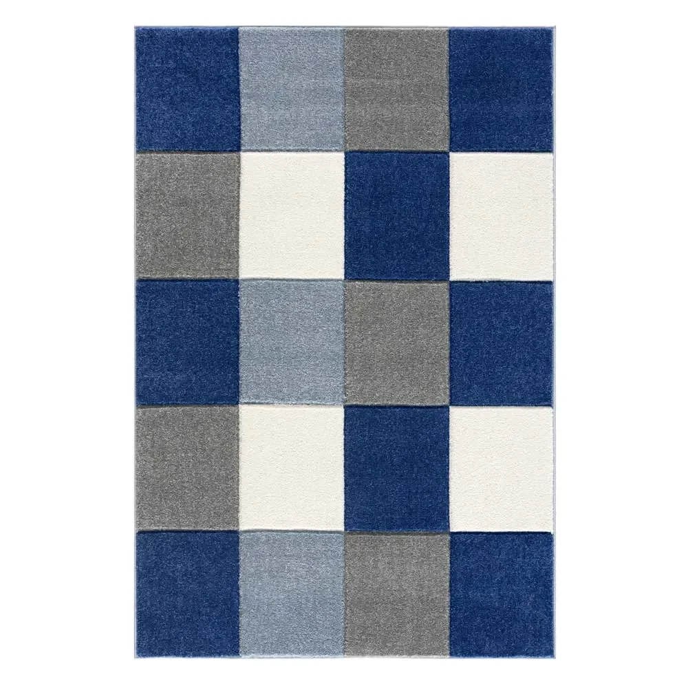 "Livone tapis enfant patchwork bleu, Taille de tapis: 160 x 230 cm image"