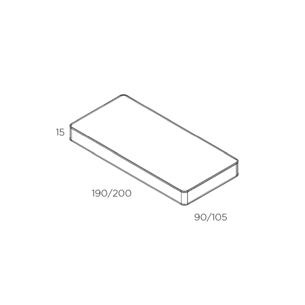 "Muba Bespoke Matelas hauteur 15 cm, Taille: 105 x 190 cm image"