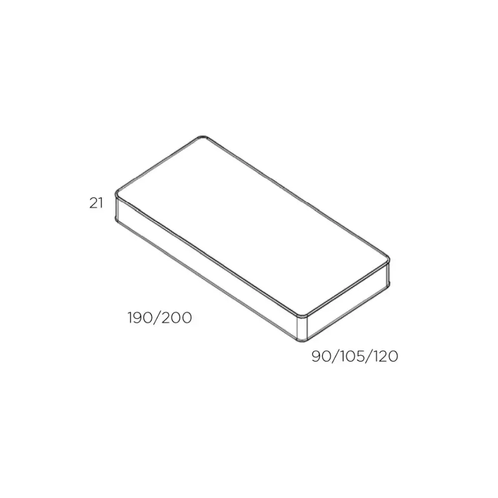 "Muba Bespoke Matelas hauteur 21 cm, Taille: 120 x 190 cm image"