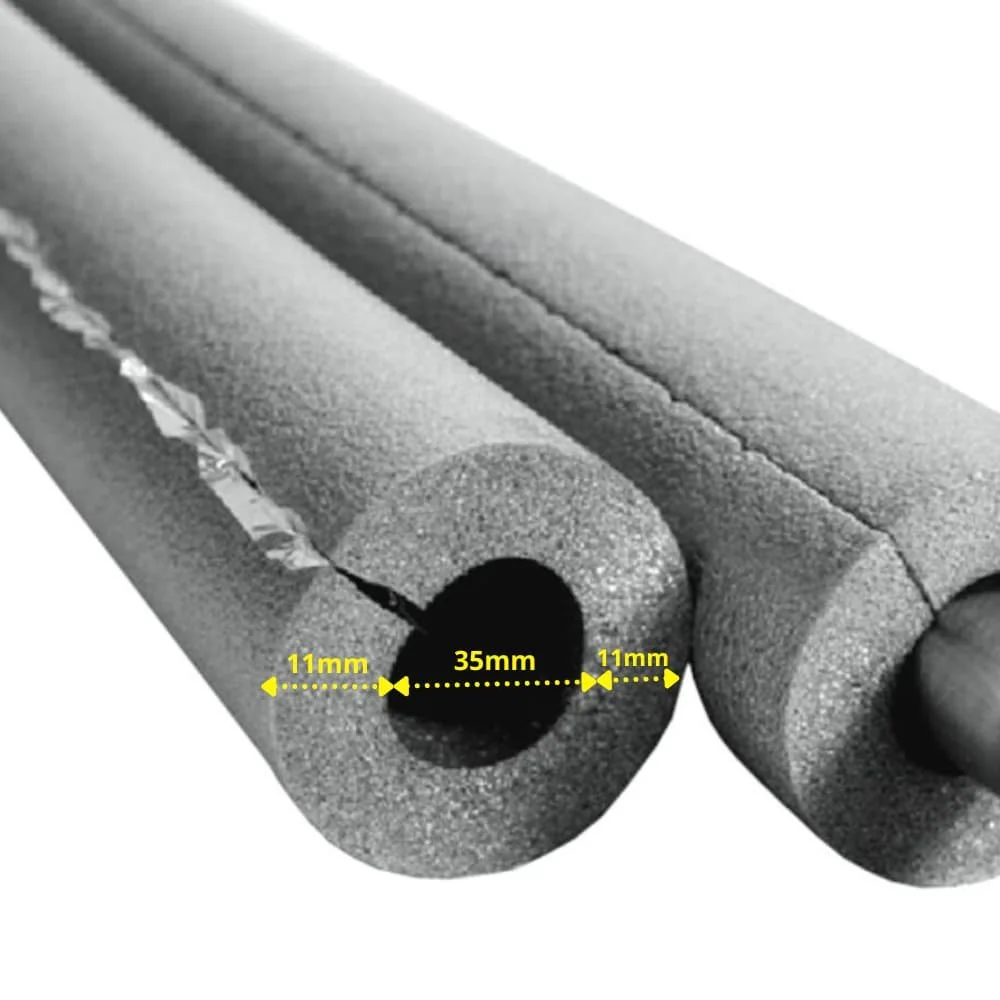 "AEROFLEX® SH XT isolation de tuyau 35 x 10 mm, 2 m, auto-adhésive, isolant flexible en mousse caoutchouc à cellules fermées, noir image"