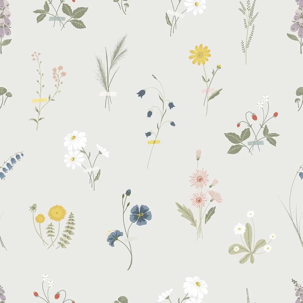 Lilipinso Vliestapete Wildblumenblüten