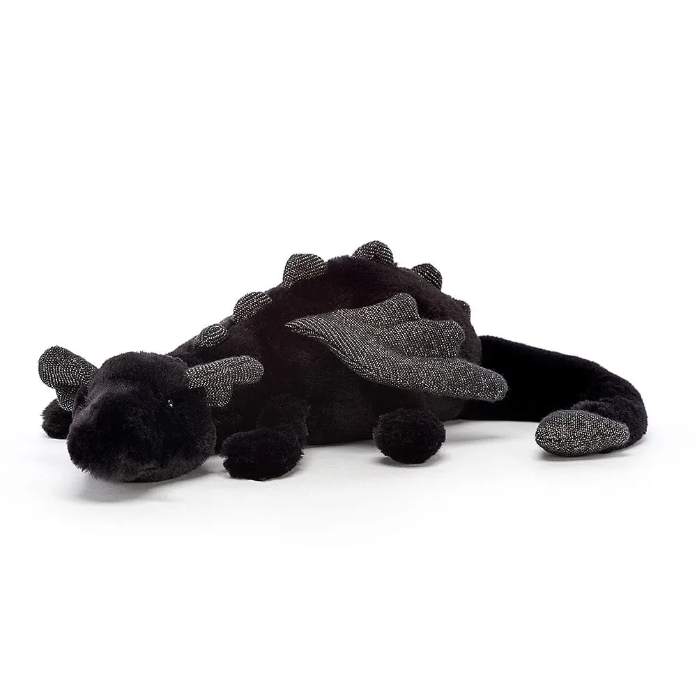 "Jellycat Peluche - Onyx Dragon, Taille: Petit - H8 X L30 CM image"
