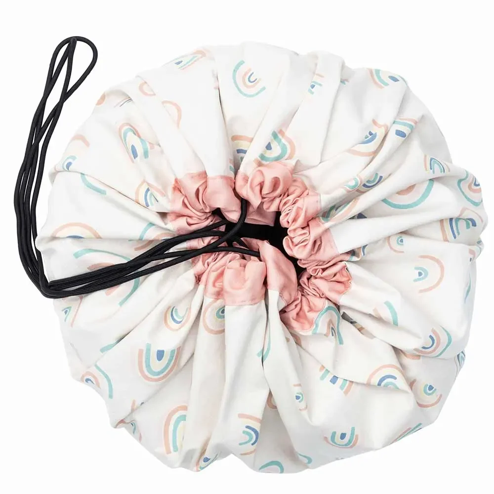 play & go Sac de jeu imprimé arc-en-ciel rose
