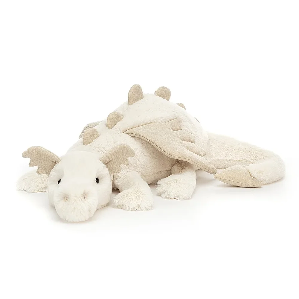 "Jellycat Peluche - Snow Dragon, Taille: Énorme - H19 X L66 CM image"