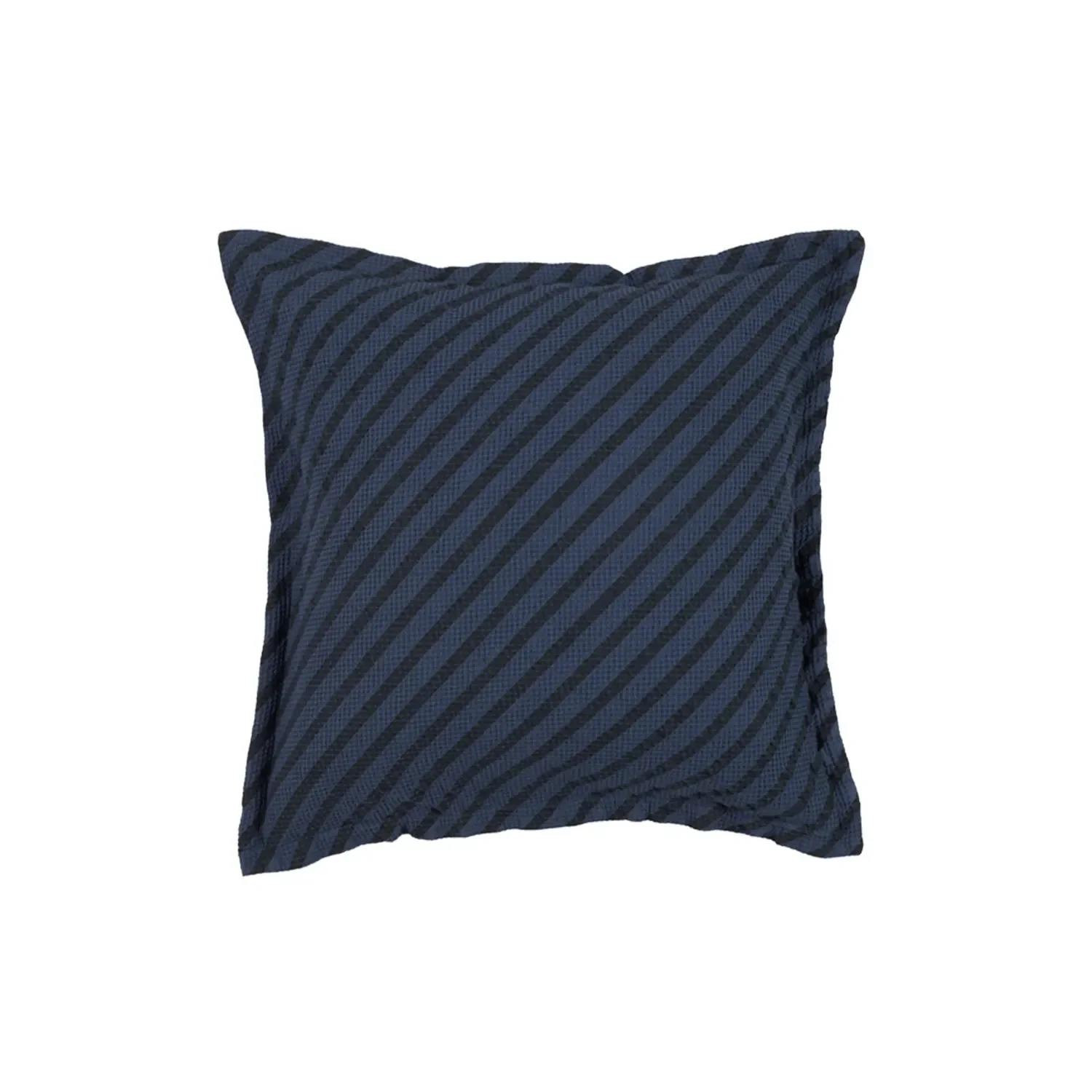 "Nobodinoz LANDSCAPE Coussin à motif gaufré, 45 x 45 cm, couleur: rayures cobalt image"