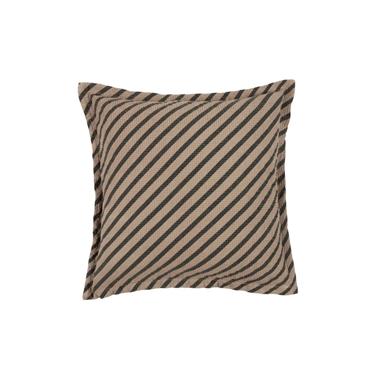 "Coussin Nobodinoz LANDSCAPE à motif gaufre, 45 x 45 cm, couleur : Rayé Sésame image"
