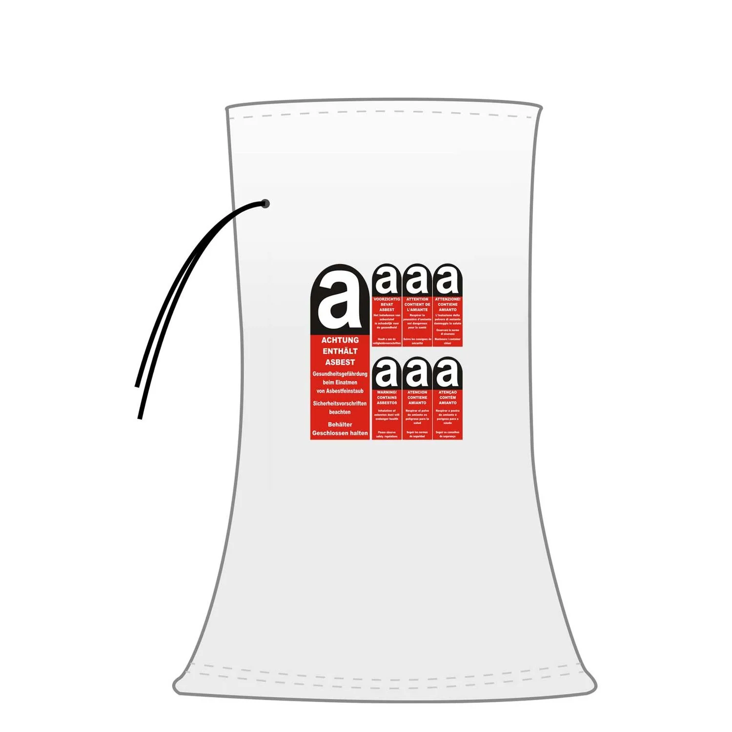 "Sac KMF 140x220cm, 1200 Litres - Sac Déchets Laine Minérale & Amiante image"