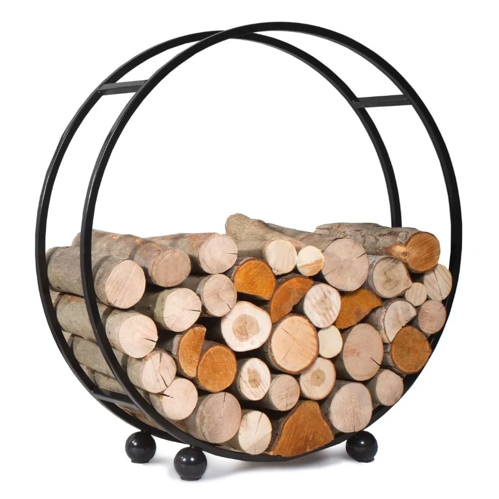 Range Bûches Acier 80cm, Stockage Bois de Chauffage, Boni