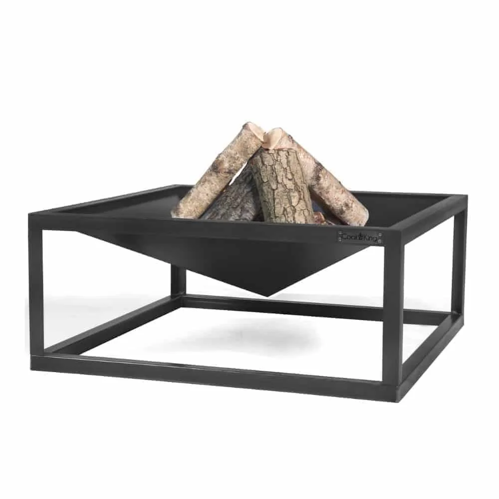 "Brasero Carré 70x70 cm en Acier Naturel pour Jardin et Terrasse image"