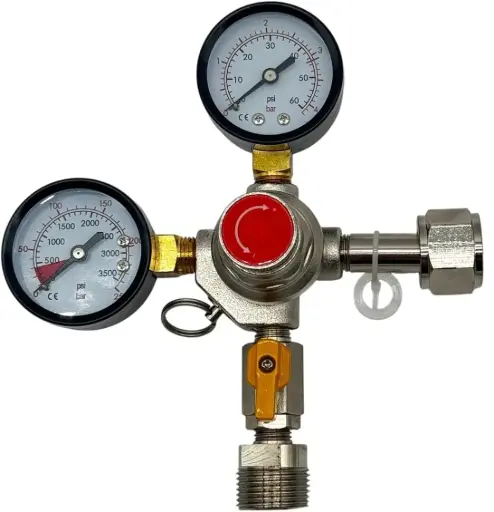 "Reducteur de pression, régulateur de pression, détendeur - CO2 pour Tireuse a biere, 1-ligne, 3bar image"
