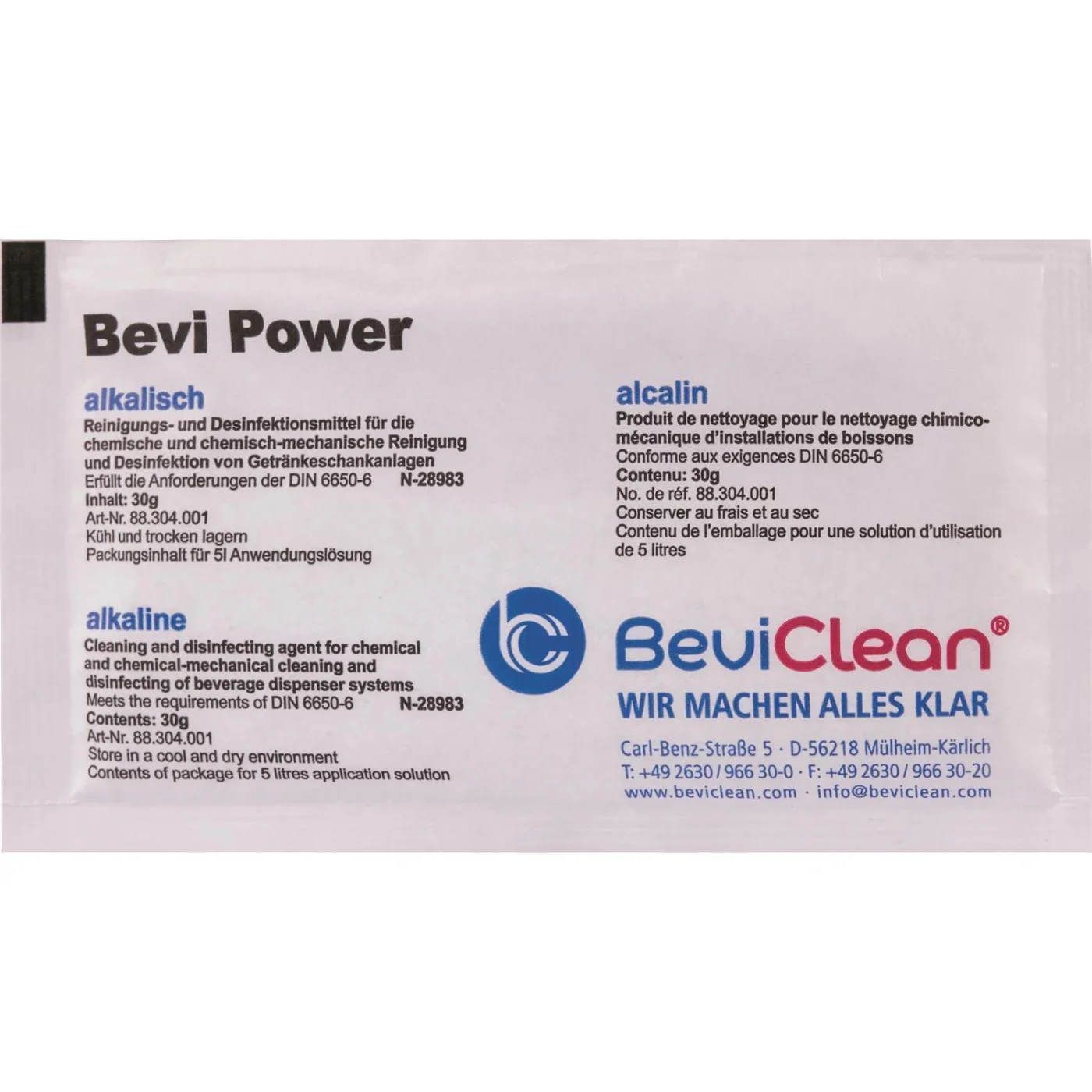 "Bevi Power - Nettoyant alcalin, poudre, сena par pièce image"