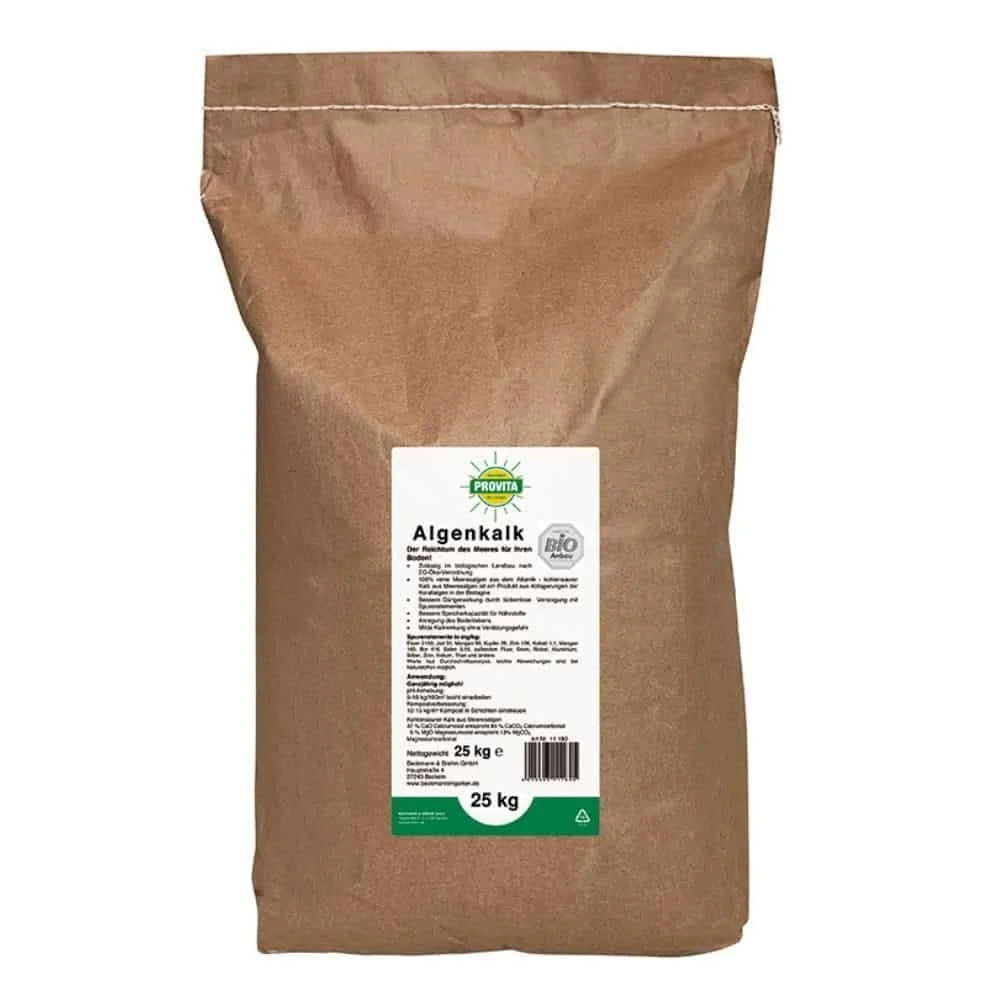 "Chaux d'algues 25 kg, amendement calcaire pour environ 250m² image"